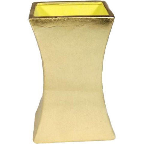 Wazon ceramiczny zwężany złoty