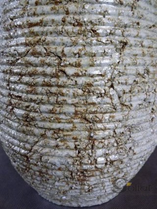 Wazon kamienny Cream Stripe o wymiarach 45x22cm
