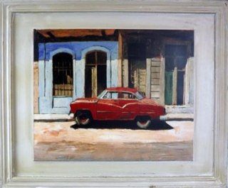 Czerwony Samochód Seria Obrazów 48.5x41cm, Część 1 z 3