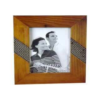 Drewniana ramka na zdjęcie dekoracja na ukos 19x14 cm