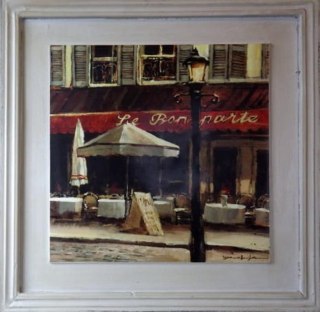 Obraz Postarzana Ulica Paryska 44x44 cm - Część Tryptyku