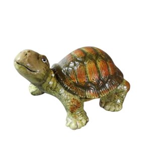 Zielony Ceramiczny Żółwik - Figurka Dekoracyjna 11x16cm