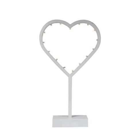 Dekoracja świetlna serce led 38 cm białe