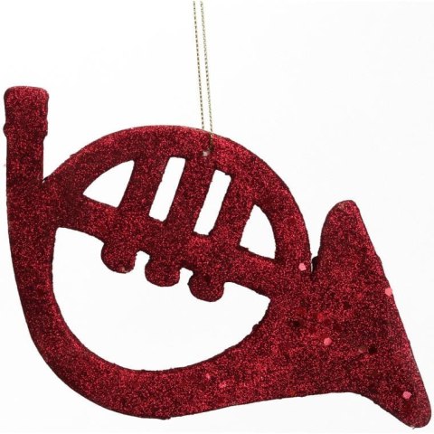 Komplet 65 zawieszek brokatowych czerwonych