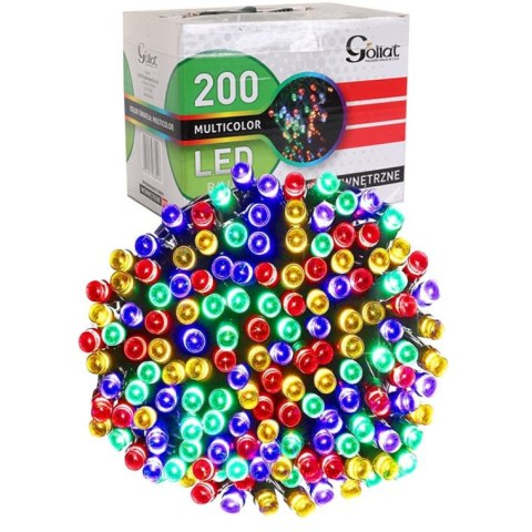 Lampki choinkowe 200 led multikolor wewnętrzne w ringu