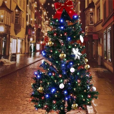 Lampki choinkowe 200 led sznur multikolor z gniazdem i flash
