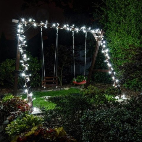 Lampki choinkowe 200 led sznur multikolor z gniazdem i flash