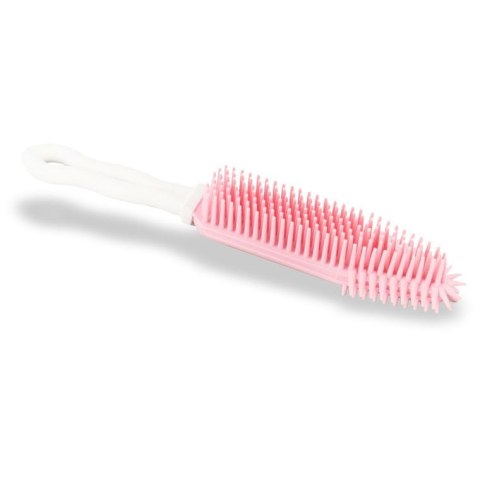 Różowa Szczotka do Czesania i Masażu dla Zwierząt, Długość 27 cm