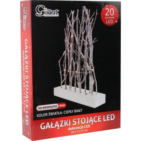 Dekoracja - gałązki z lampkami LED 28 cm