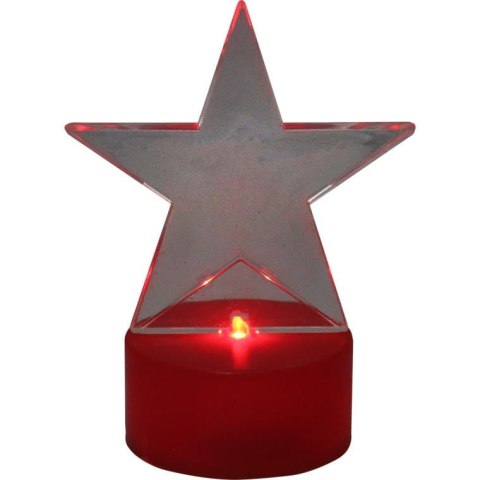 Gwiazdka Akrylowa LED Czerwona - Ozdoba Świąteczna