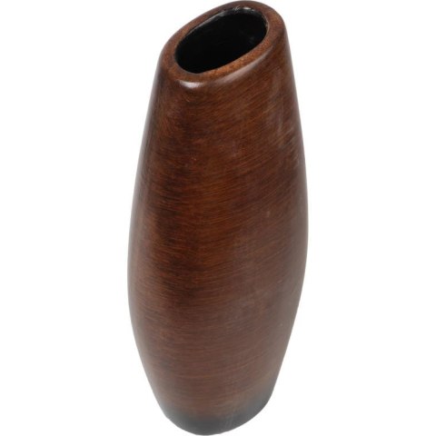 Wazon ceramiczny wysoki w kolorze brązowym 10x7x26 cm