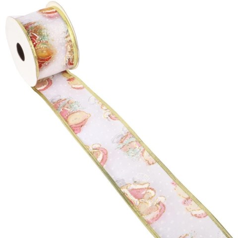 Wstążka dekoracyjna świąteczna w misie 5 cm x 2,7 m