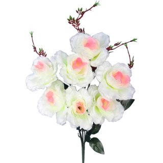 BUKIET 7 RÓŻ BIAŁE 70 CM