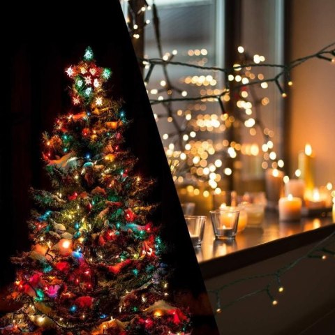 Lampki Choinkowe Solary 120 LED Multikolor do Oświetlenia Ogrodowego