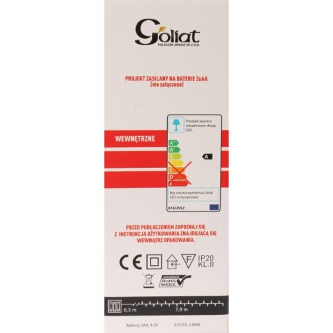 Lampki choinkowe 80 LED na baterie z TIMEREM zimny biały