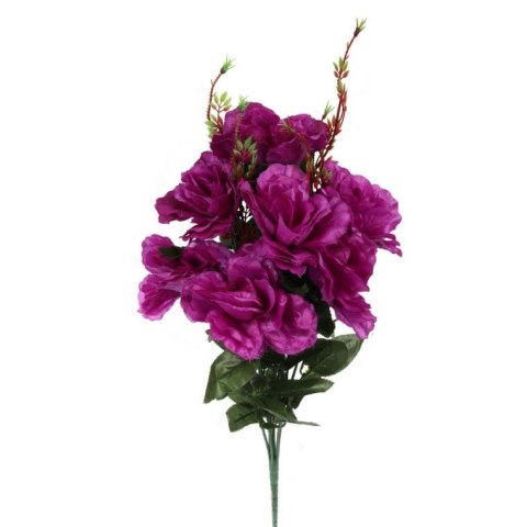 BUKIET 7 RÓŻ KWIAT SZTUCZNY FIOLETOWE 70 CM