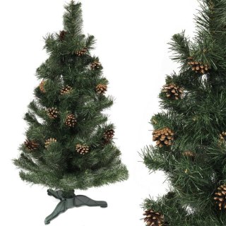 Choinka Dekoracyjna z Szyszkami 90 cm - Zielona, do Wnętrz