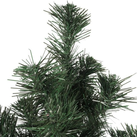 Świąteczna Choinka Dekoracyjna Zielono-Srebrna 70 cm z Stojakiem