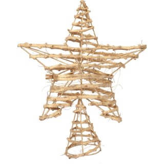GWIAZDA RATTANOWA- CZUB NA CHOINKĘ 30 CM