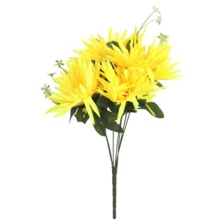 BUKIET SZTUCZNYCH ŻÓŁTYCH ASTERÓW Z BIAŁYMI DODATKAMI - 54CM