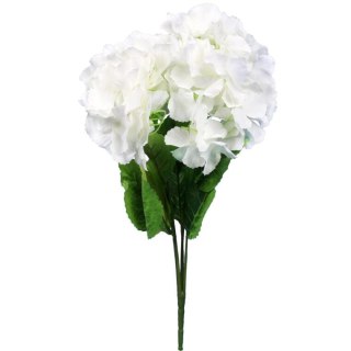 Biały Bukiet Hortensji - Komplet 5 Sztuk o Wysokości 50 cm