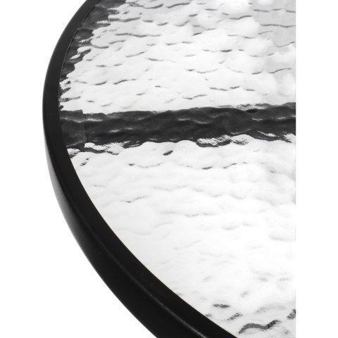 STOLIK OKRĄGŁY BISTRO OGRODOWY SZKLANY BALKONOWY 60 CM