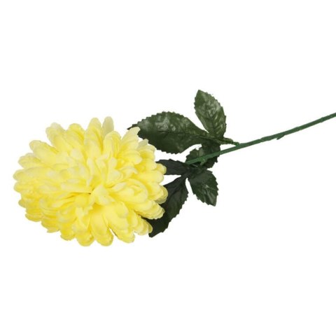 Sztuczna Chryzantema Kremowa, Pojedynczy Kwiat, Wysokość 70 cm, Główka 16 cm
