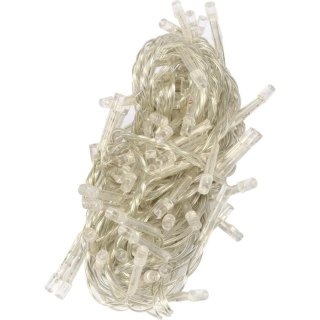 Zewnętrzne Lampki Choinkowe LED 100 szt. Niebieski Kolor światła, Biały Przewód, Kontroler 8 Funkcji, Zasilanie Sieciowe