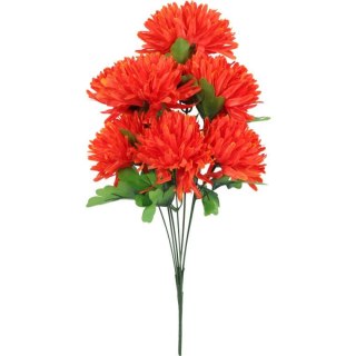 BUKIET 7 CHRYZANTEM POMARAŃCZOWYCH FI 16 CM
