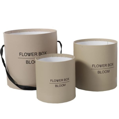 FLOWER BOX PUDEŁKO NA KWIATY PREZENT DEKORACJE BRĄZOWY ŚREDNI