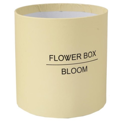 FLOWER BOX PUDEŁKO NA KWIATY PREZENT DEKORACJE KREMOWY ŚREDNI
