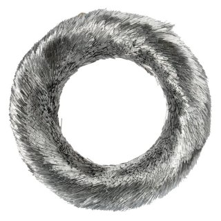 WIANEK DEKORACYJNY ŚWIĄTECZNY WIENIEC SREBRNY 40CM