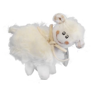 Figurka baranek pluszowy z kokardką 10cm