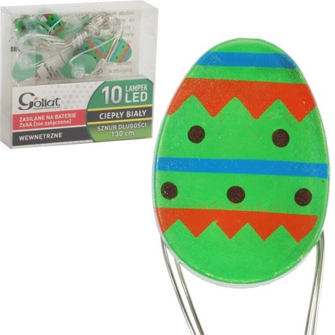JAJKA GIRLANDA ŚWIETLNA LAMPKI 10LED WIELKANOC ZIELONE