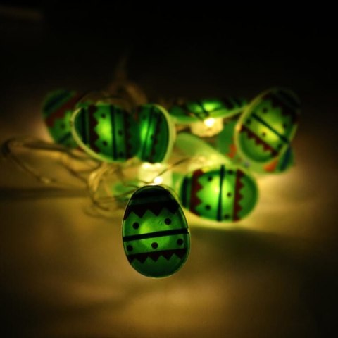 JAJKA GIRLANDA ŚWIETLNA LAMPKI 10LED WIELKANOC ZIELONE