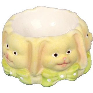 ZAJĄCZKI CERAMICZNA PODSTAWKA KIELISZEK DO JAJKA ŻÓŁTA