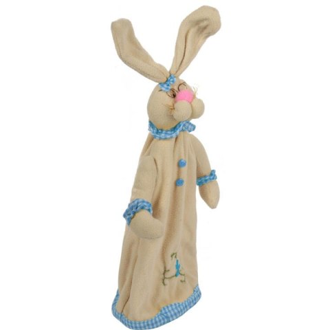 Zając pluszowy stojący na teleskopach 45cm niebieski