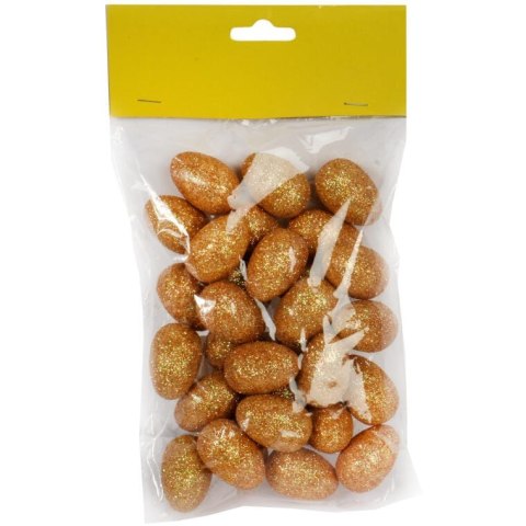 Zestaw 30 Złotych Jajek Styropianowych do Dekoracji Wielkanocnych 3cm