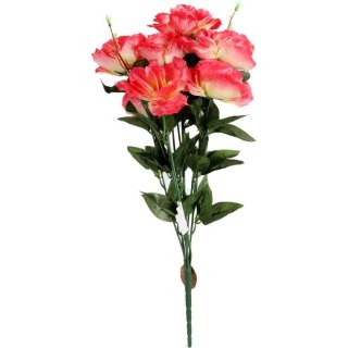 BUKIET 7 RÓŻ KWIAT SZTUCZNY RÓŻOWY 70 CM