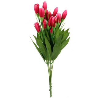 Bukiet Sztucznych Krokusów Różowych - 20 Sztuk, Wysokość 35 cm