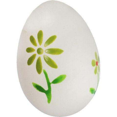 Zestaw Białych, Plastikowych Jajek Wielkanocnych do Zawieszenia - 6 sztuk, 6 cm