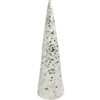 BIAŁA SIZALOWA CHOINKA-STOŻEK 40 CM - DEKORACJA ŚWIĄTECZNA