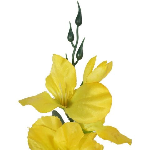 Sztuczny kwiat Gladiola w kolorze żółtym, 54 cm