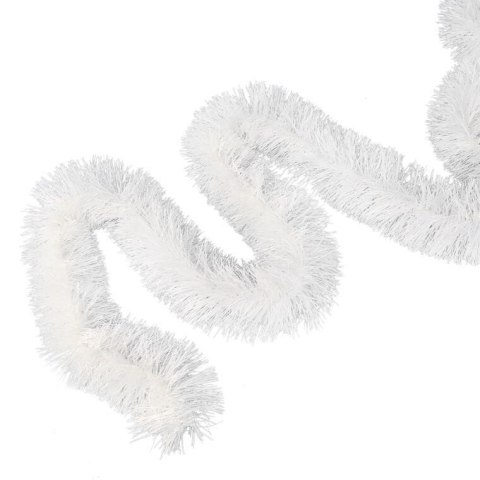 Biały Łańcuch Choinkowy z Folii Metalizowanej fi 10 cm x 3 m - Produkt Polski GOLIAT