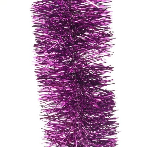 Fioletowy Łańcuch Choinkowy z Metalizowanej Folii, 7 cm x 2 m