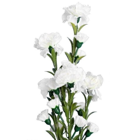 GAŁĄZKA Z BIAŁYMI SZTUCZNYMI GOŹDZIKAMI - 15 KWIATÓW, WYSOKOŚĆ 86 CM