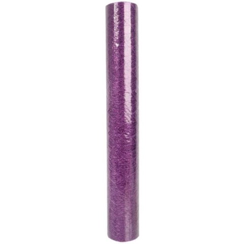 ORGANZA FIOLETOWA Z NADRUKIEM BROKATOWYM 0,50 x 10 m