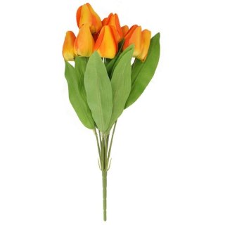 BUKIET 9 TULIPANÓW 44 CM KOLOR POMARAŃCZOWY