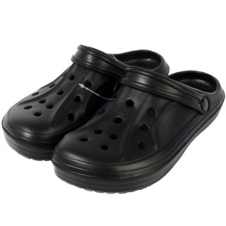 MĘSKIE KLAPKI ogrodowe/basenowe buty LEKKIE chodaki PIANKOWE CZARNE 43