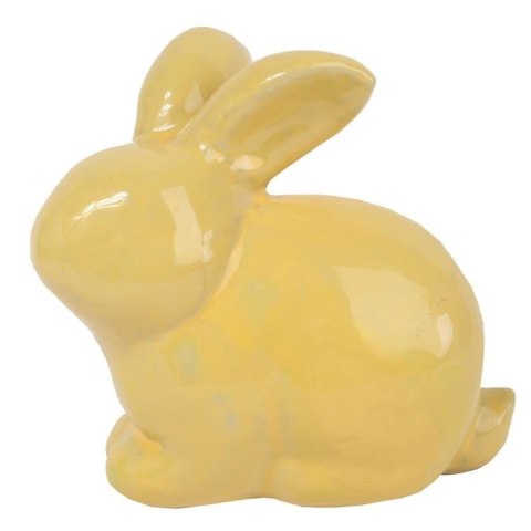 ZAJĄC CERAMICZNY FIGURKA 20 CM KOLOR ŻÓŁTY